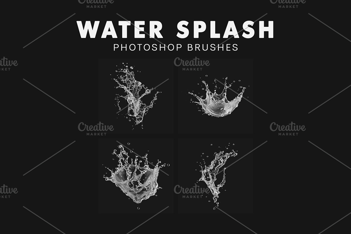 20 Water Splash Photoshop Brushes, a Brush Add-On by AB-TheDesigner (Photo 4 of 4)