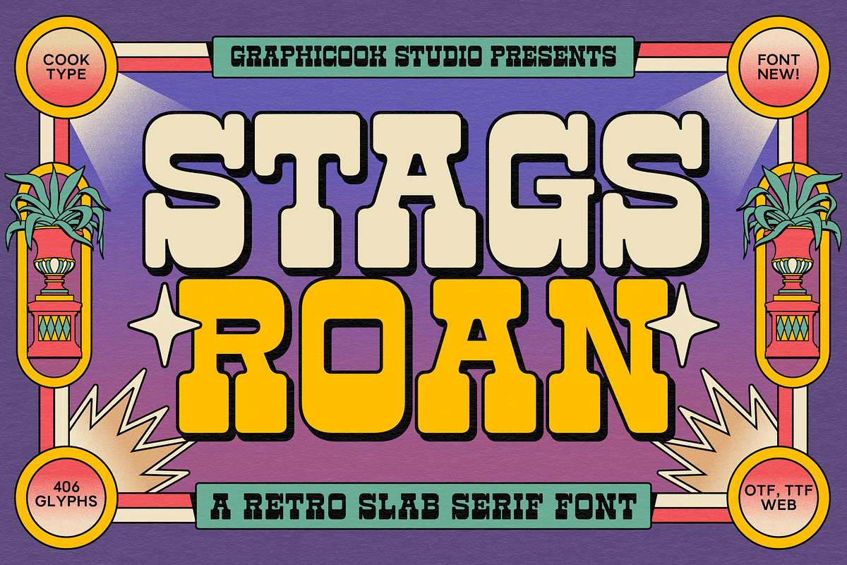 Stags Roan, a Slab Serif Font by graphicook (Photo 1 of 10)