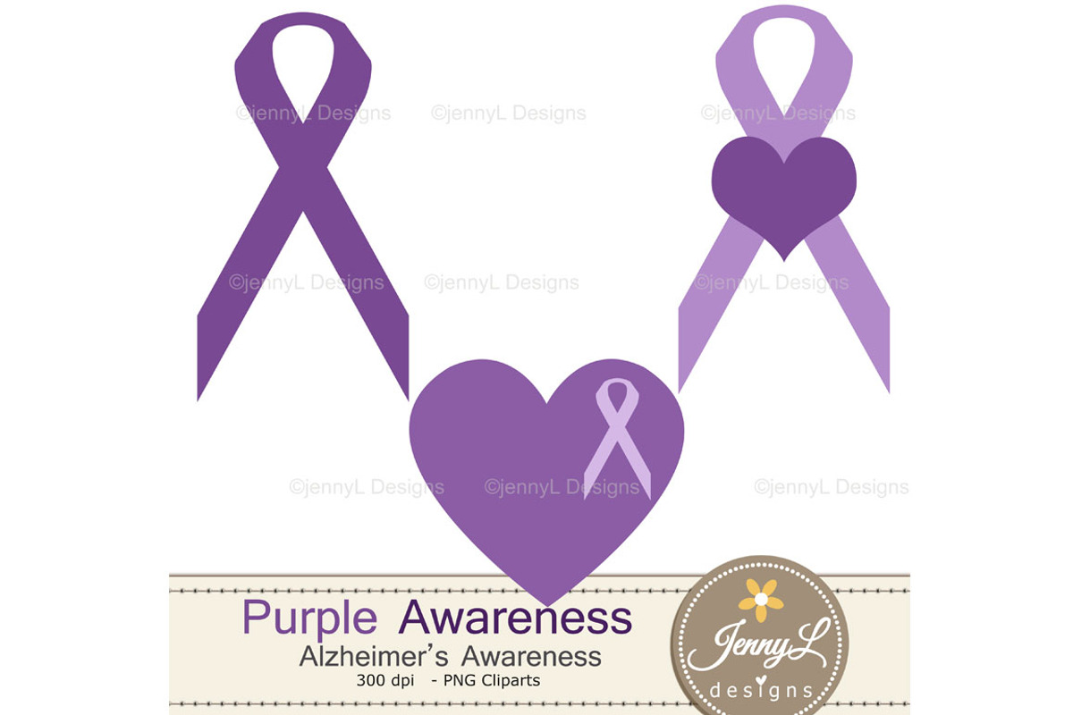 Alzheimer's Awareness Digital Papers, a Pattern Graphic by JennyL Designs (Photo 2 of 5)