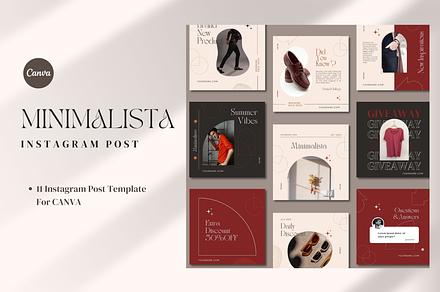 Minimalista - Instagram Post Canva, a Social Media Template by Ibrahima_Studio
