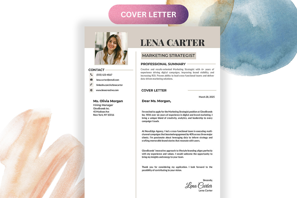 Resume Pack (Word + INDD), a Resume Template by PrimeLayouts (Photo 3 of 6)