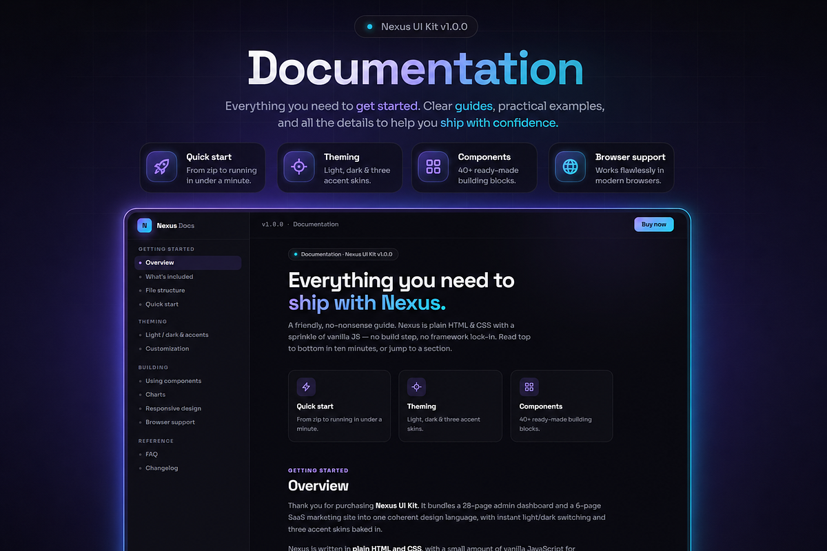 Nexus UI Kit-Admin Dashboard & SaaS, a React Template by PNHD (Photo 5 of 7)