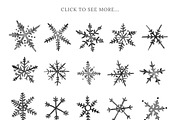 Watercolor snowflakes brushes (PS), a Brush Add-On by Little Bean (Thumbnail 6 of 7)