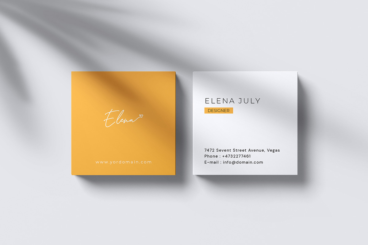 Square Business Card Mockup, an Advertising Mockup by Mockup Supper (Photo 12 of 15)