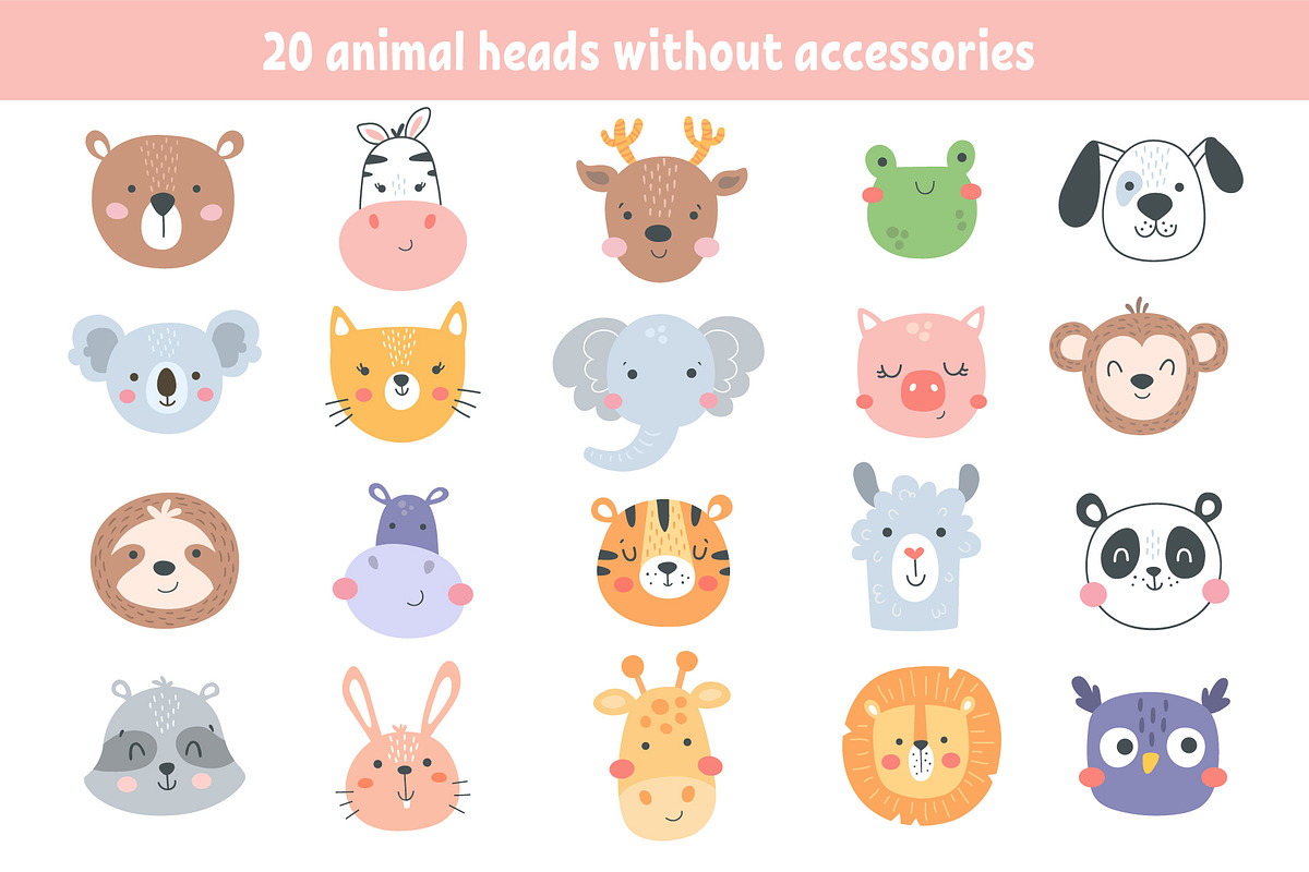 Cute baby animals faces, an Object Graphic by Leysan Shayak (Photo 2 of 4)