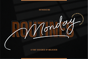 Monday Routines - Signature Font, a Script Font by Walkeren (Thumbnail 1 of 15)
