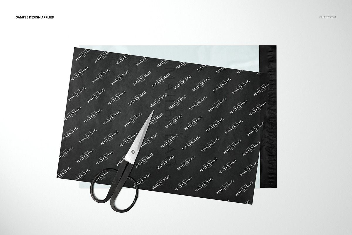 Mailer Bag Wrapping Tissue Paper Set, a Packaging Mockup by creatsy5 (Photo 6 of 9)