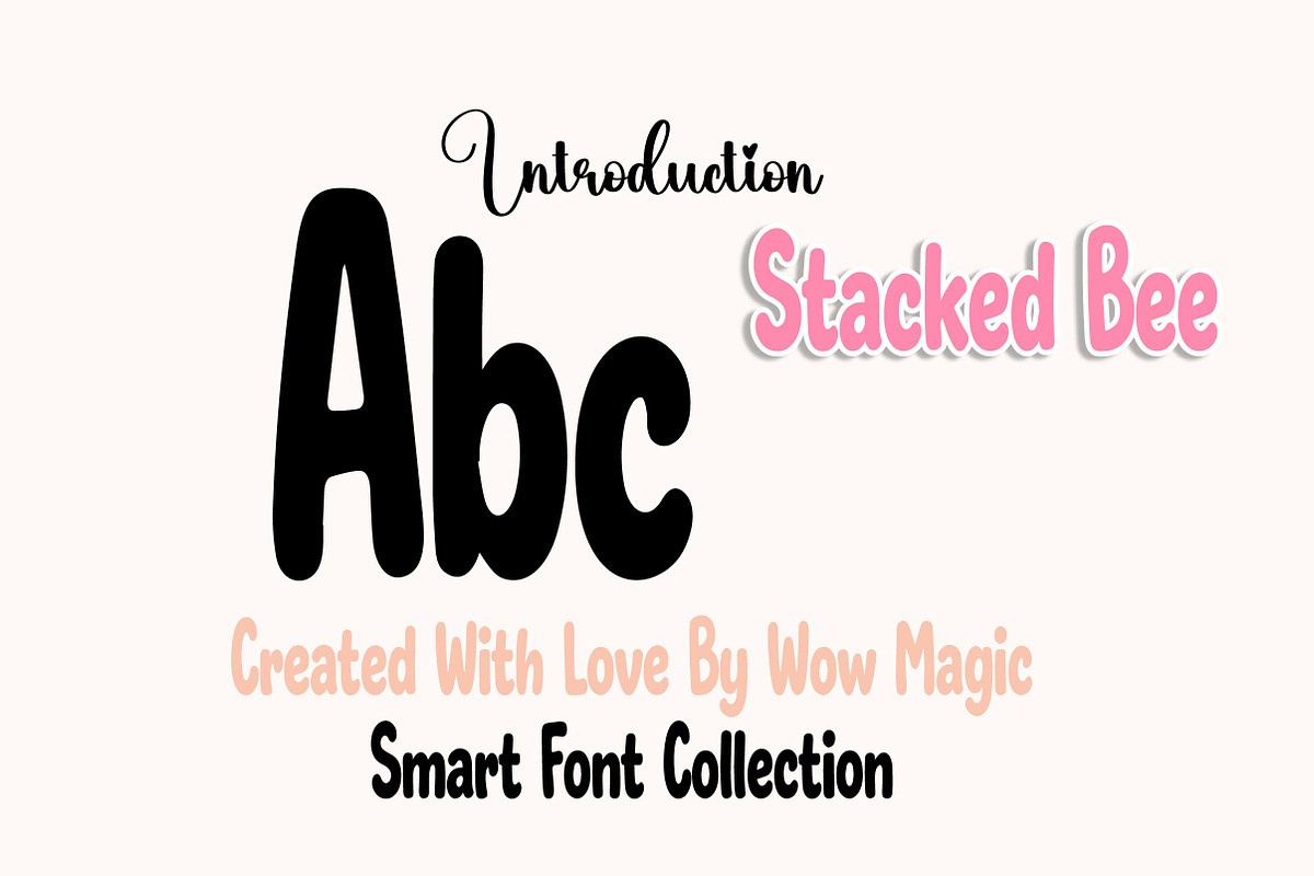 Stacked Bee, a Slab Serif Font by Wow Magic (Photo 2 of 3)
