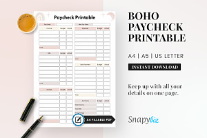 Paycheck Budget Printable Planner