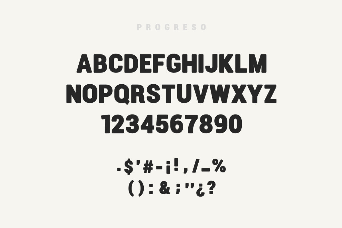 Progreso Typeface, a Sans Serif Font by Design District (Photo 12 of 12)