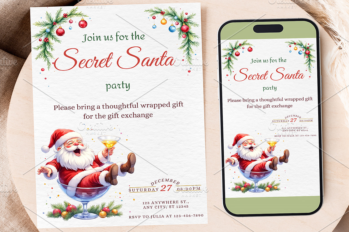 Funny Santa Clipart Bundle., a Seasonal Illustration by GalaDesign03 (Photo 7 of 7)