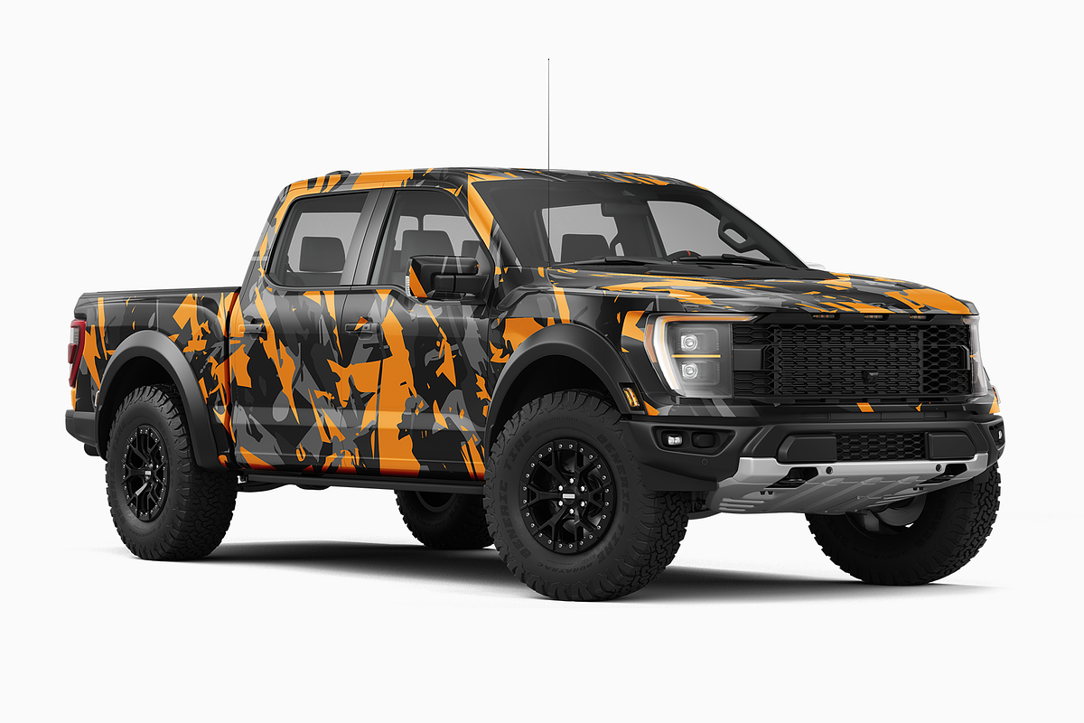 Pickup Truck Mockup 9, an Advertising Mockup by Mockupix (Photo 6 of 12)