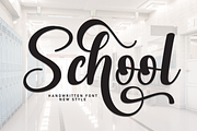 School | Script Font, a Handwritten Font by Scratchones (Thumbnail 1 of 9)