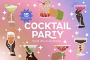 Cocktail Party Clipart, a Person Illustration by Teresa Art Store (Thumbnail 1 of 8)