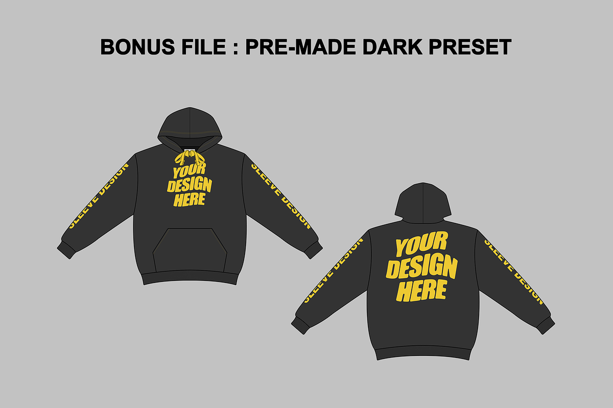 Basic Hoodie Vector Flat Mockup, a Hoody Mockup by Infinity Mockups (Photo 9 of 9)