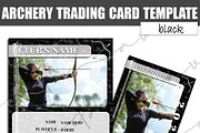 Black Archery Trading Card Template, a Card Template by Brenda Avila Designs (Thumbnail 2 of 2)