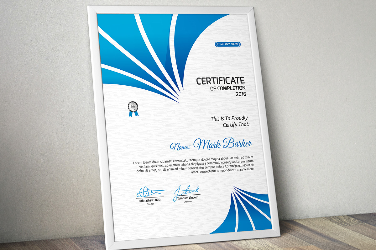 Certificate Word | PSD | AI, a Stationery Template by Curve Design (Photo 3 of 3)