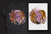 Dueling Asian Tattoo Tigers, a Graphic by Michael_Hinkle (Thumbnail 3 of 3)