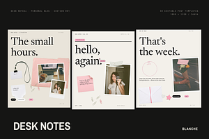 DESK NOTES | 40 Canva Templates