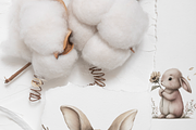 20 Floral Bunny Clipart, an Animal Illustration by Pati Charm Studio (Thumbnail 8 of 8)