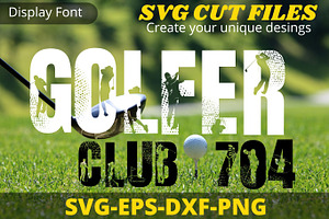 Golf, Golf Display Font