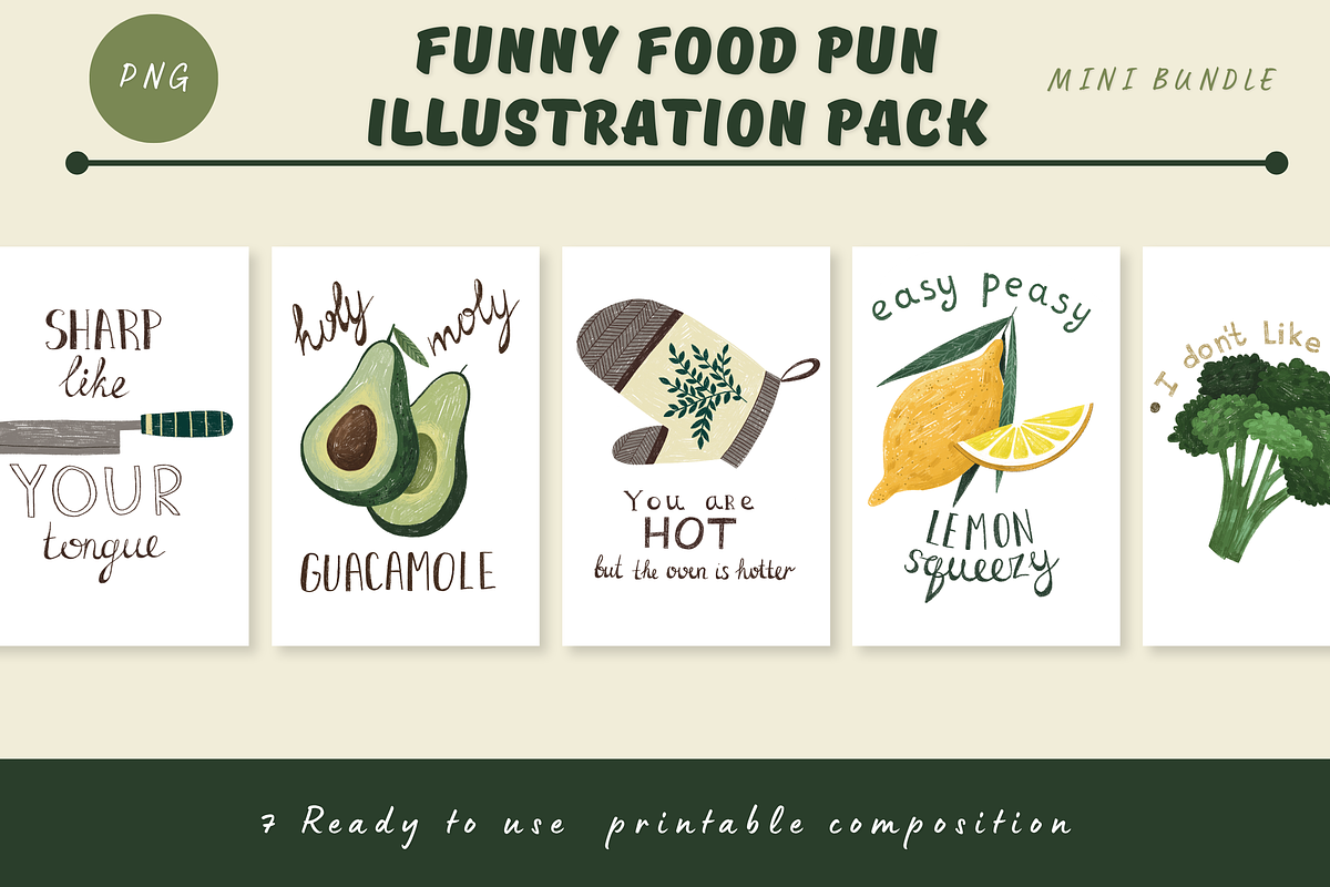 Kitchen Humor Clipart Bundle, an Object Graphic by Illustrations Lazarteva (Photo 1 of 7)