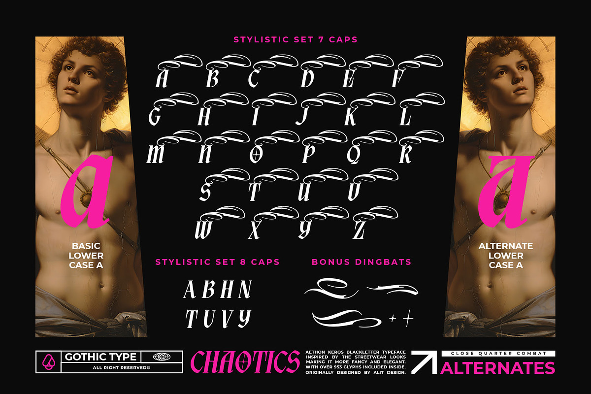 Aethon Keros Typeface, a Blackletter Font by alit design (Photo 16 of 20)