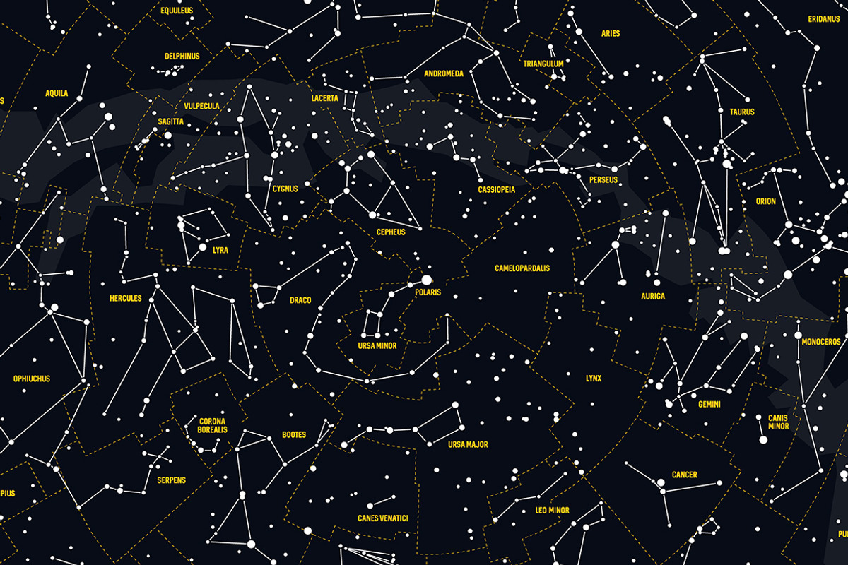 Night Sky with Constellations, an Object Graphic by DOBROGRAPH (Photo 5 of 6)