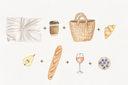 PICNIC watercolor food set, a Decorative Illustration by ViolettaKh (Thumbnail 6 of 8)