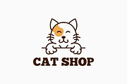 Cute Cat Icon Logo Linear Style, a Branding & Logo Template by Signatoro (Thumbnail 1 of 3)