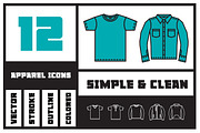 Apparel Icon Set - Stroke & Expanded, an Icon by SLTFNDRY (Thumbnail 2 of 4)