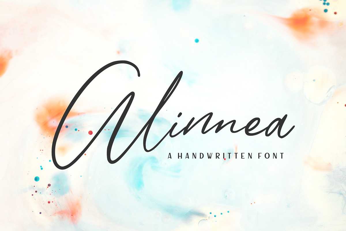 Alinnea - Handwritten Font, a Script Font by Garisman Std (Photo 1 of 6)