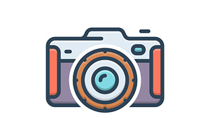 Cameras photograph color icon, a Duotone Icon by Creative priyanka
