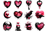 Gothic Valentines Day, an Illustration by Designking (Thumbnail 3 of 5)