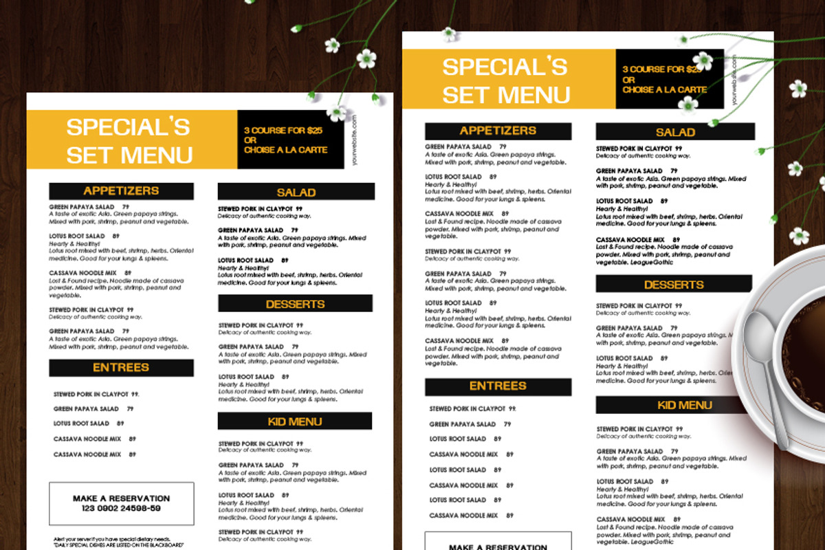 Restaurant menu, a Brochure Template by AIW SOLUTIONS (Photo 2 of 5)