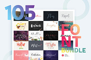 Huge Font Bundle • 98% off, a Script Font by vuuuds (Thumbnail 1 of 75)