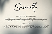 Sarmella Script Font, a Script Font by Signatoro (Thumbnail 8 of 15)