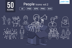People Line Icons V2, an Outline Icon by Jumbo Icons