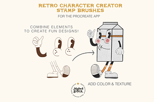 Retro Character Creator Brush Set