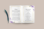 8 Page Purple Rose Funeral Program, a Brochure Template by SmmrDesign (Thumbnail 3 of 6)