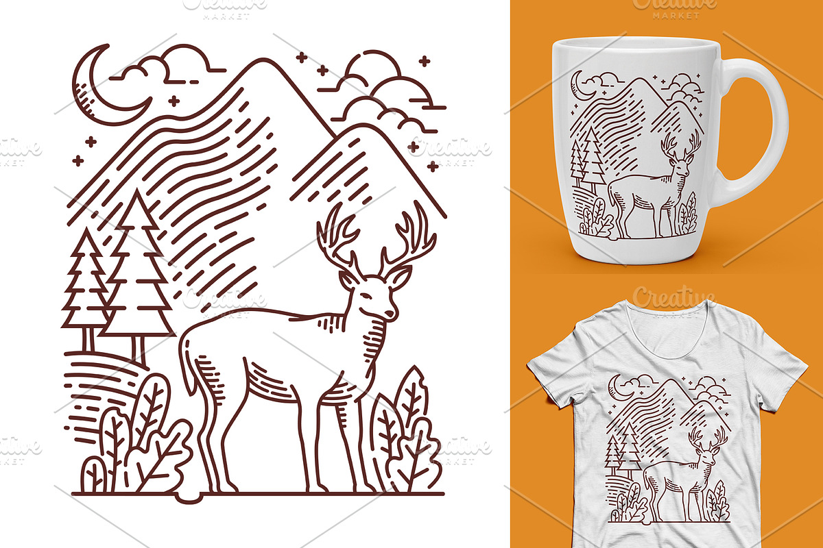 25 in 1 Bundle - Line Illustrations, an Animal Illustration by gunaonedesign (Photo 4 of 21)
