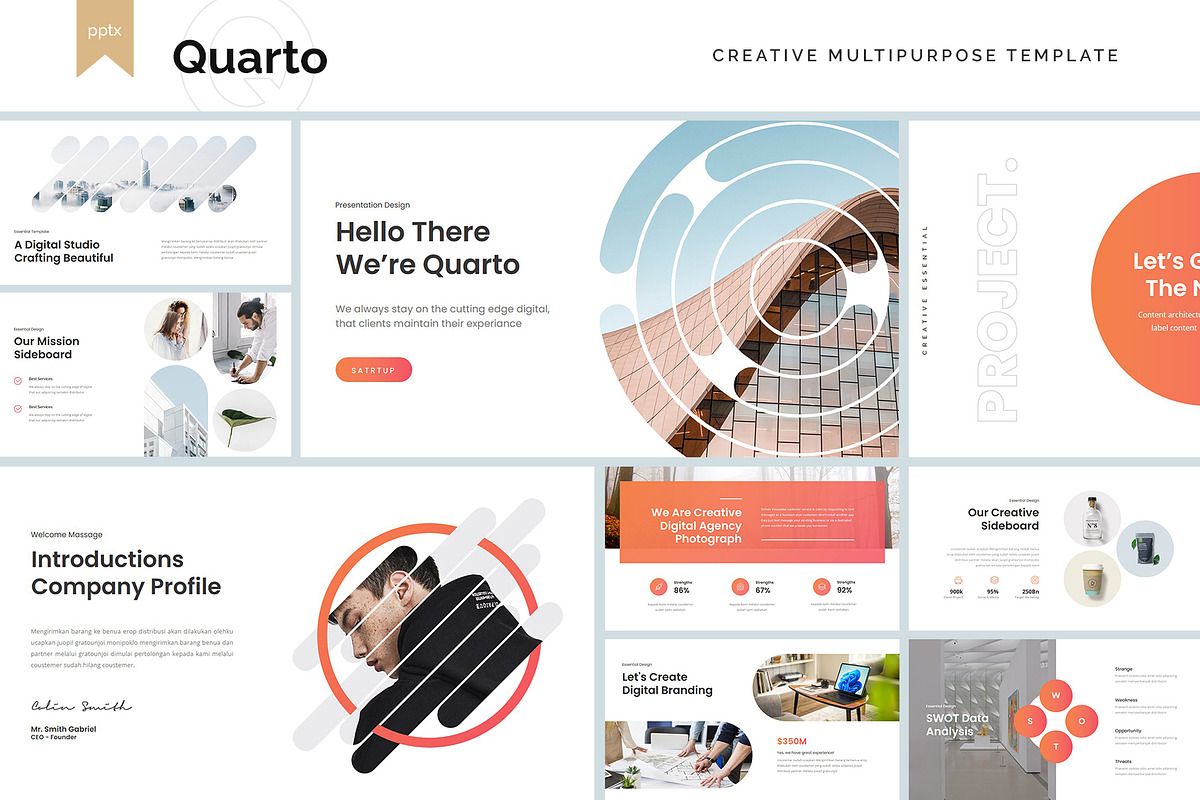 Quarto Presentation Template, a Presentation Template by Rocketstill (Photo 1 of 7)