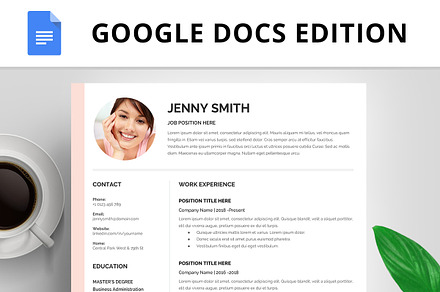Resume Template, CV, Google Docs