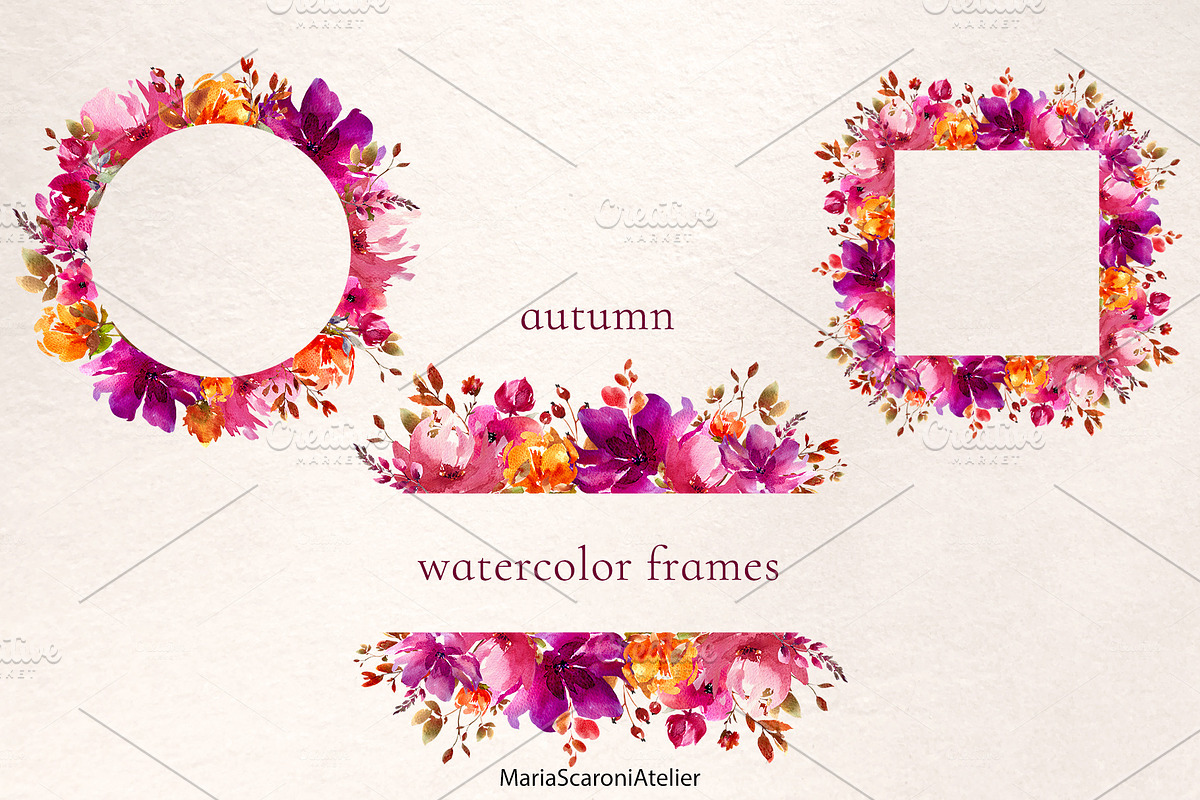 Bright Autumn Watercolor, an Illustration by MariaScaroniAtelier (Photo 5 of 7)