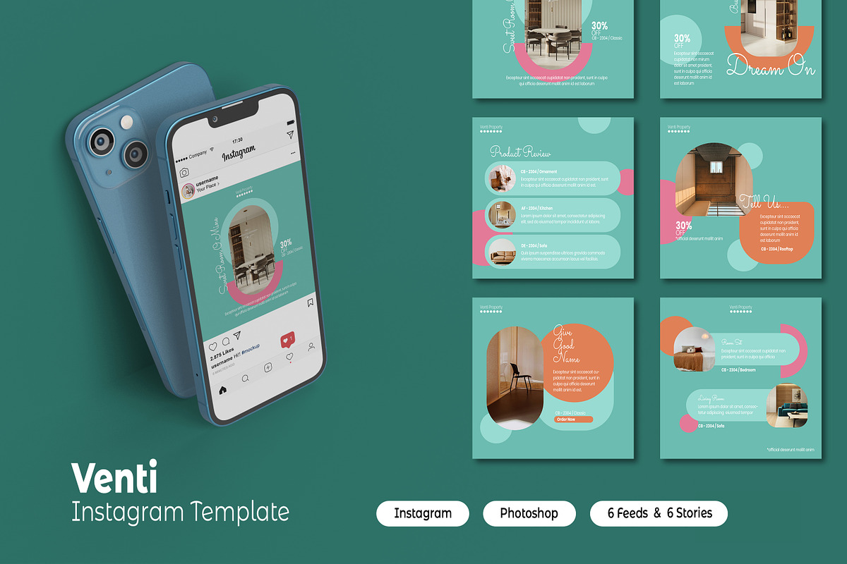 Venti - Instagram, a Social Media Template by Bokuto (Photo 1 of 3)