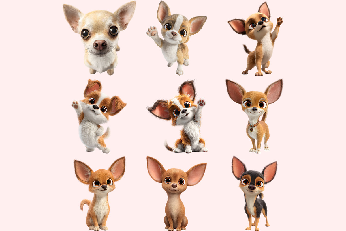 Chihuahua Clipart PNG Bundle, a Graphic by M9 Design (Photo 4 of 11)
