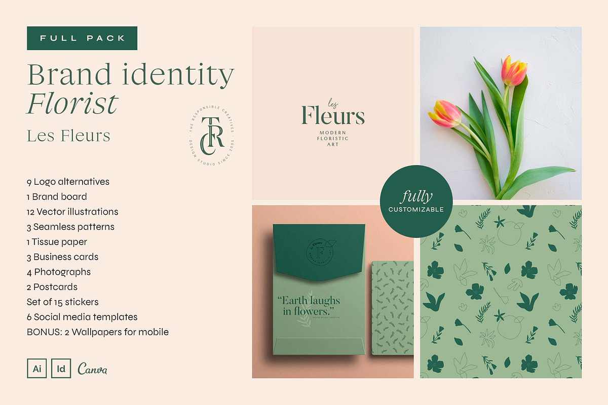 Les Fleurs | Full Identity Pack, a Branding & Logo Template by The Responsible Creatives (Photo 1 of 17)