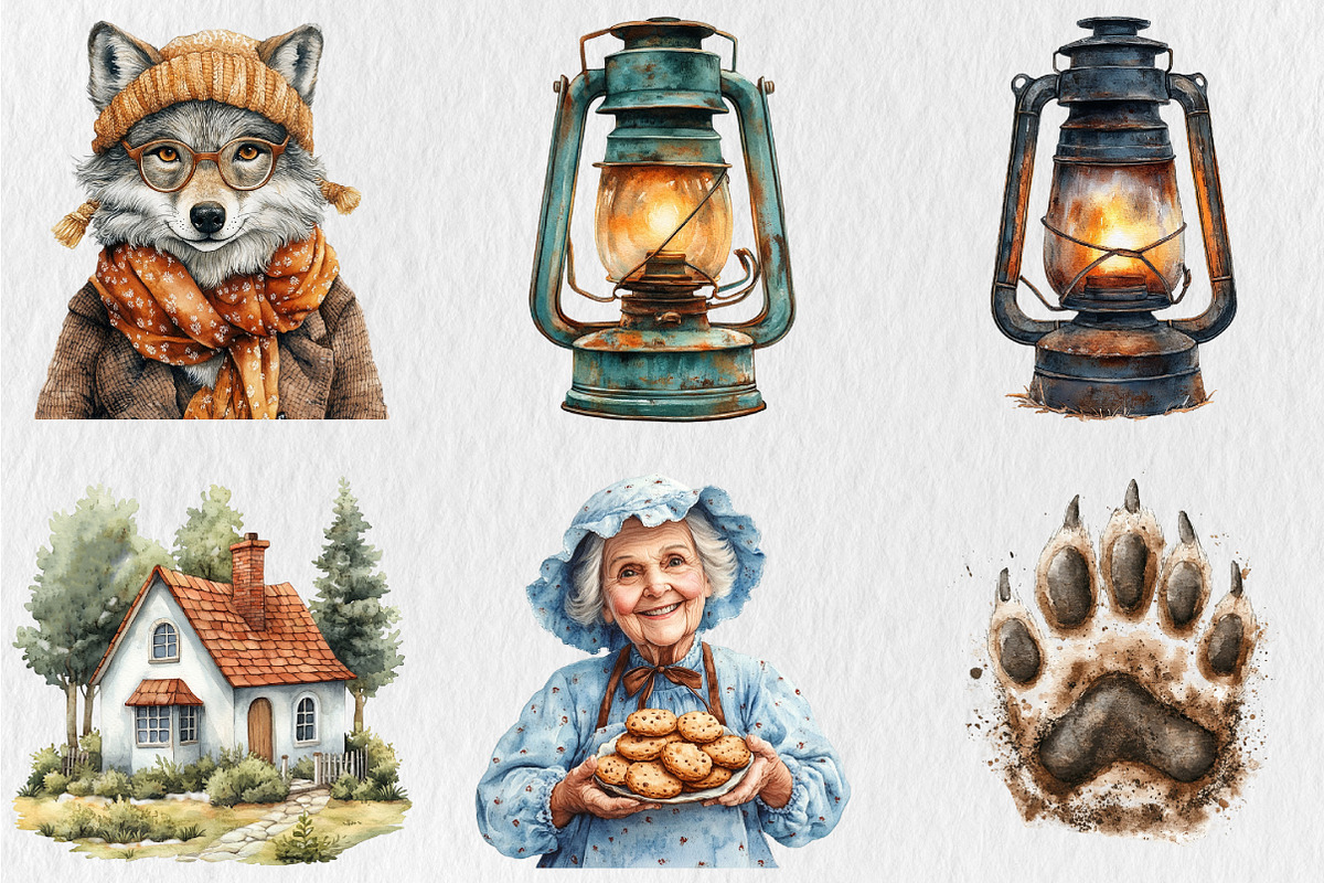 Little Red Riding Hood Clipart, an Illustration by Rose Art (Photo 2 of 5)