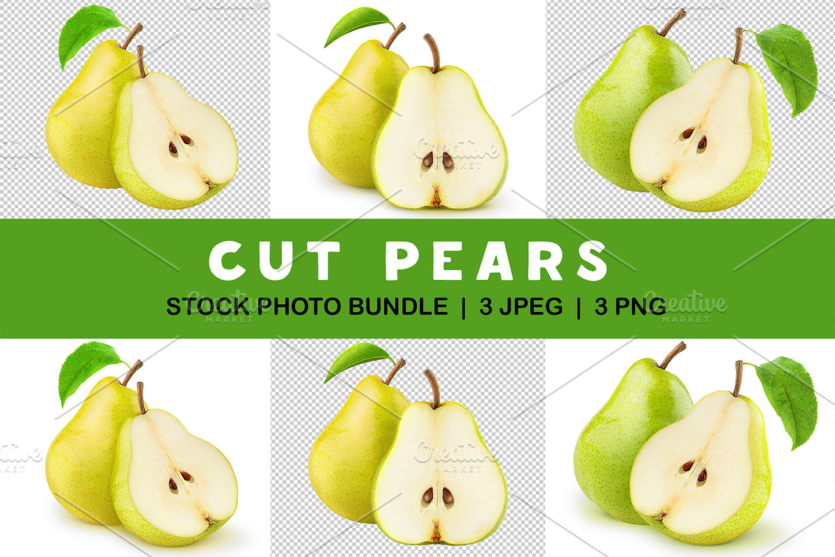 Yellow green pears