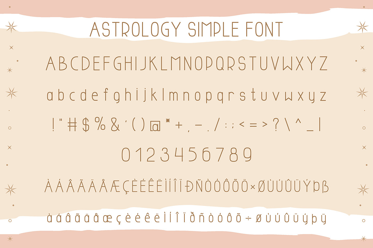 Astrology mystical font preview 8